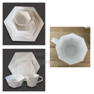 24 Pieces of Hexagonal Plates, Bowls, Cups