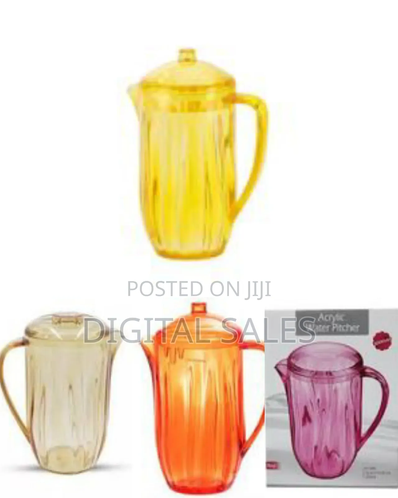 Plastic 2.5 Litre Multi-Purpose Jug With Coloured Lid for Water