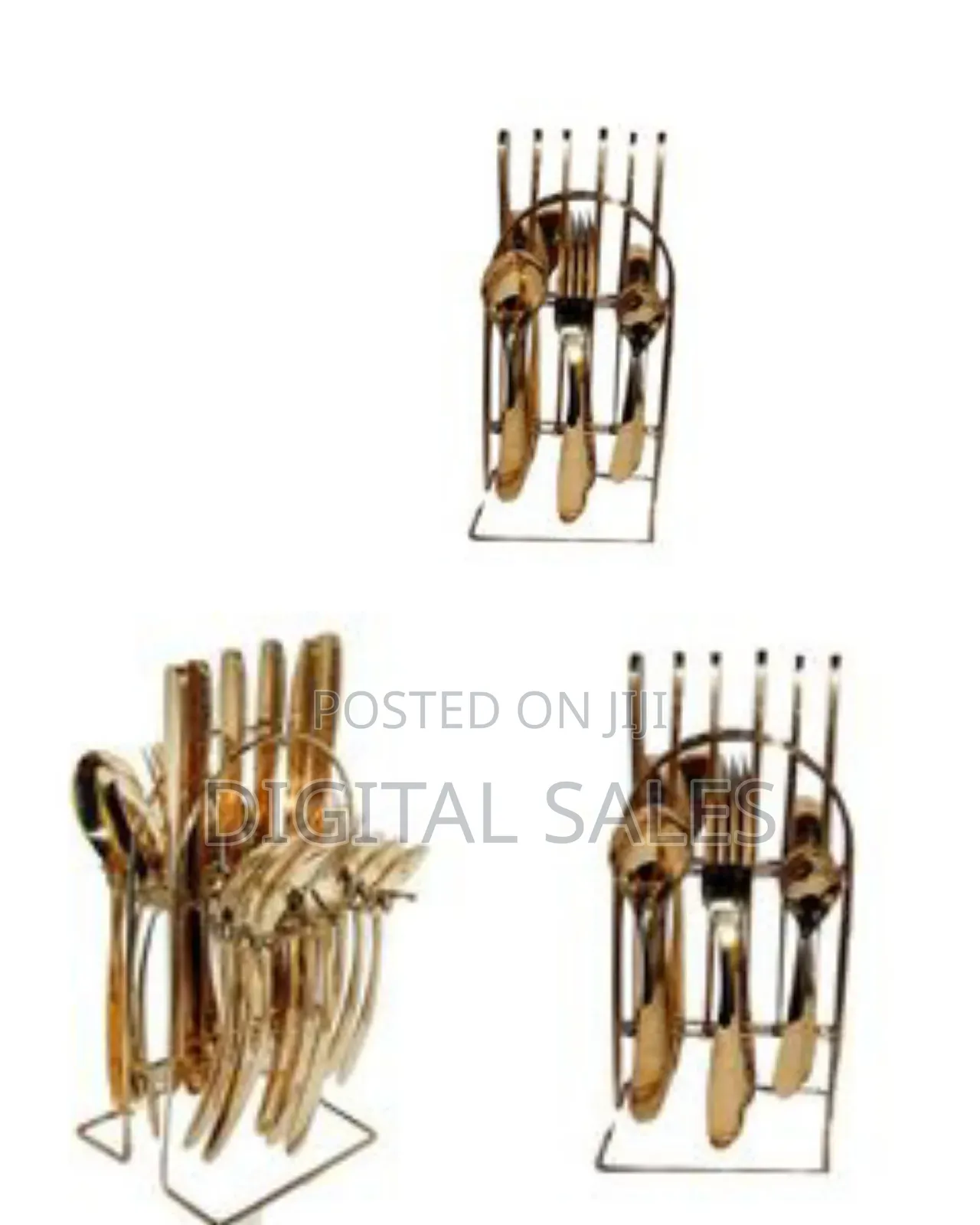 24pcs Cutlery (Forks,Spoons Knieves) With a Stand