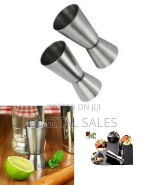 2pc Jigger Spirit Cocktail Alcohol Bar Double Shot Measure Cup 25/50