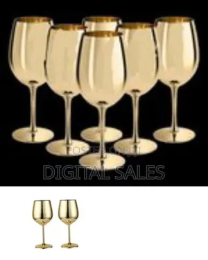 6 Pc, 18.5oz Juice Champagne Stem Wine Glasses Decorative