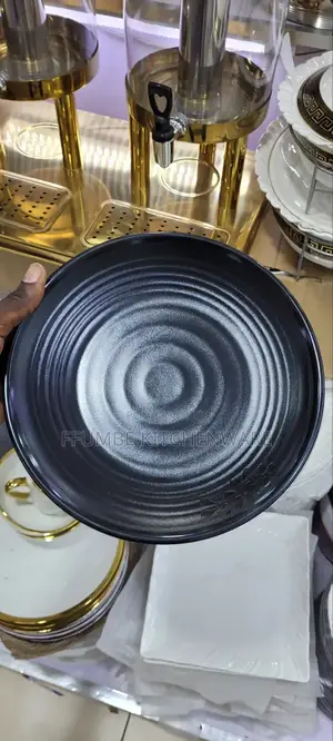 Melamine Black Plate 6 Pieces