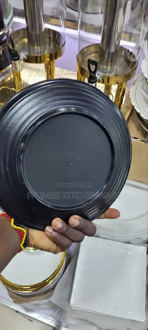 Melamine Black Plate 6 Pieces
