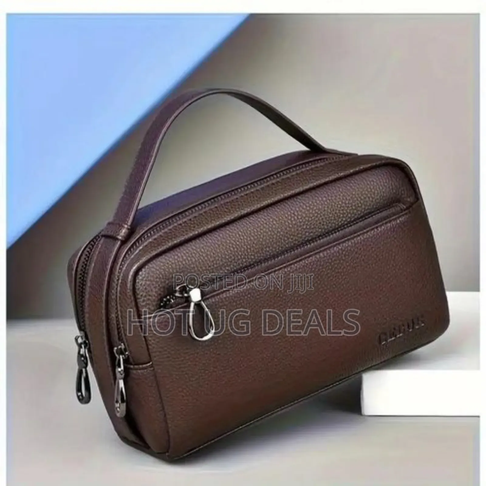 Leather Shaving Bag For Men - Coffee Brown