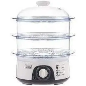 Black+Decker Food Steamer 3-Tier Detachable With Timer and Dishwasher
