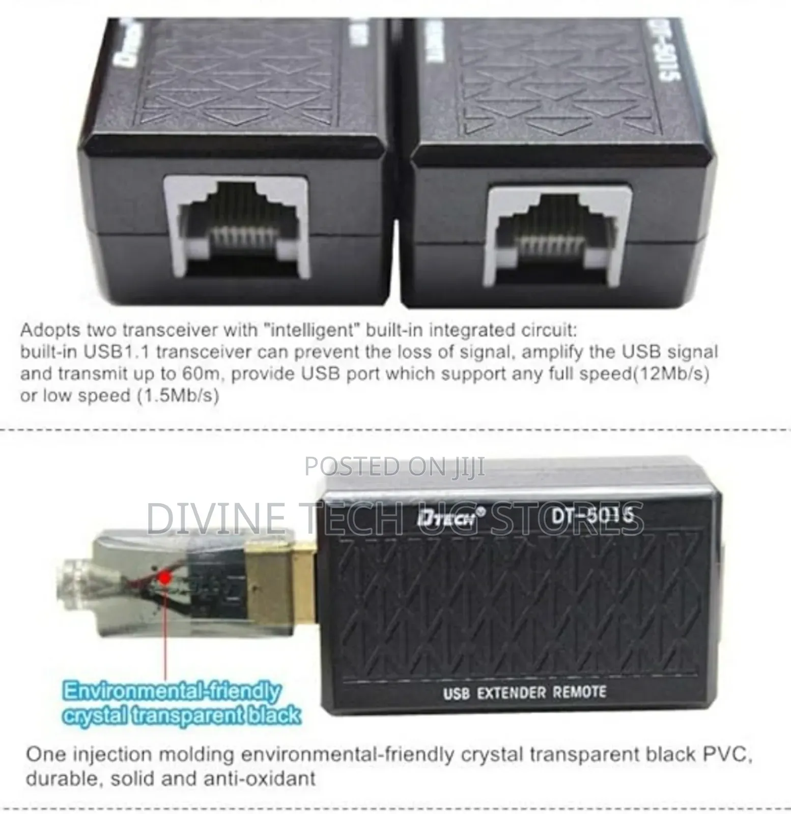 Dtech Usb Extender 60m by Lan Cable (Dt-5015)