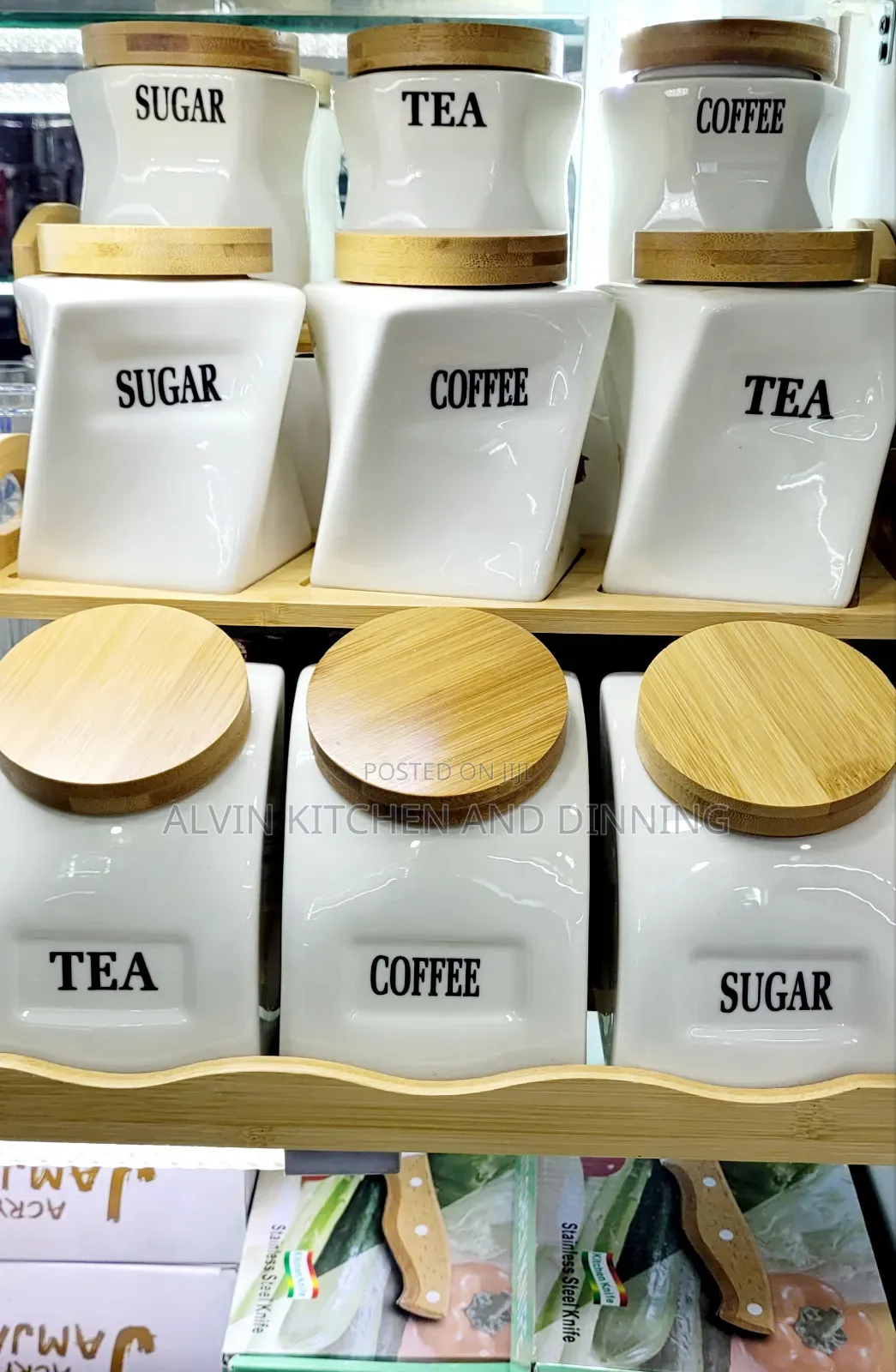 Canisters Set for Sugar Coffee Tea,