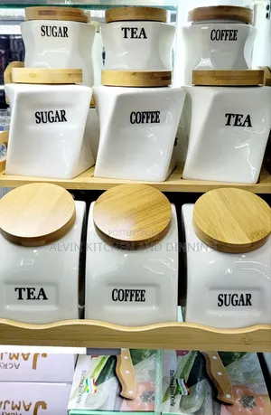 Canisters Set for Sugar Coffee Tea,