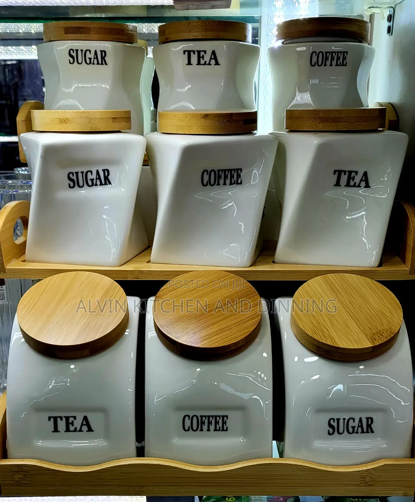 Canisters Set for Sugar Coffee Tea,
