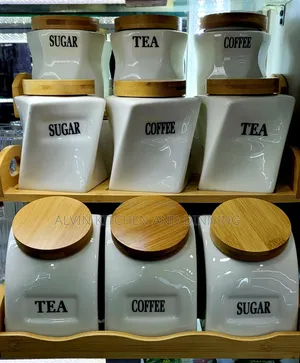 Canisters Set for Sugar Coffee Tea,
