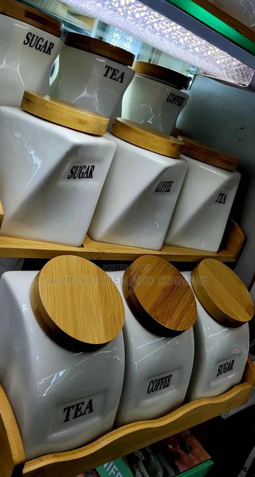 Canisters Set for Sugar Coffee Tea,