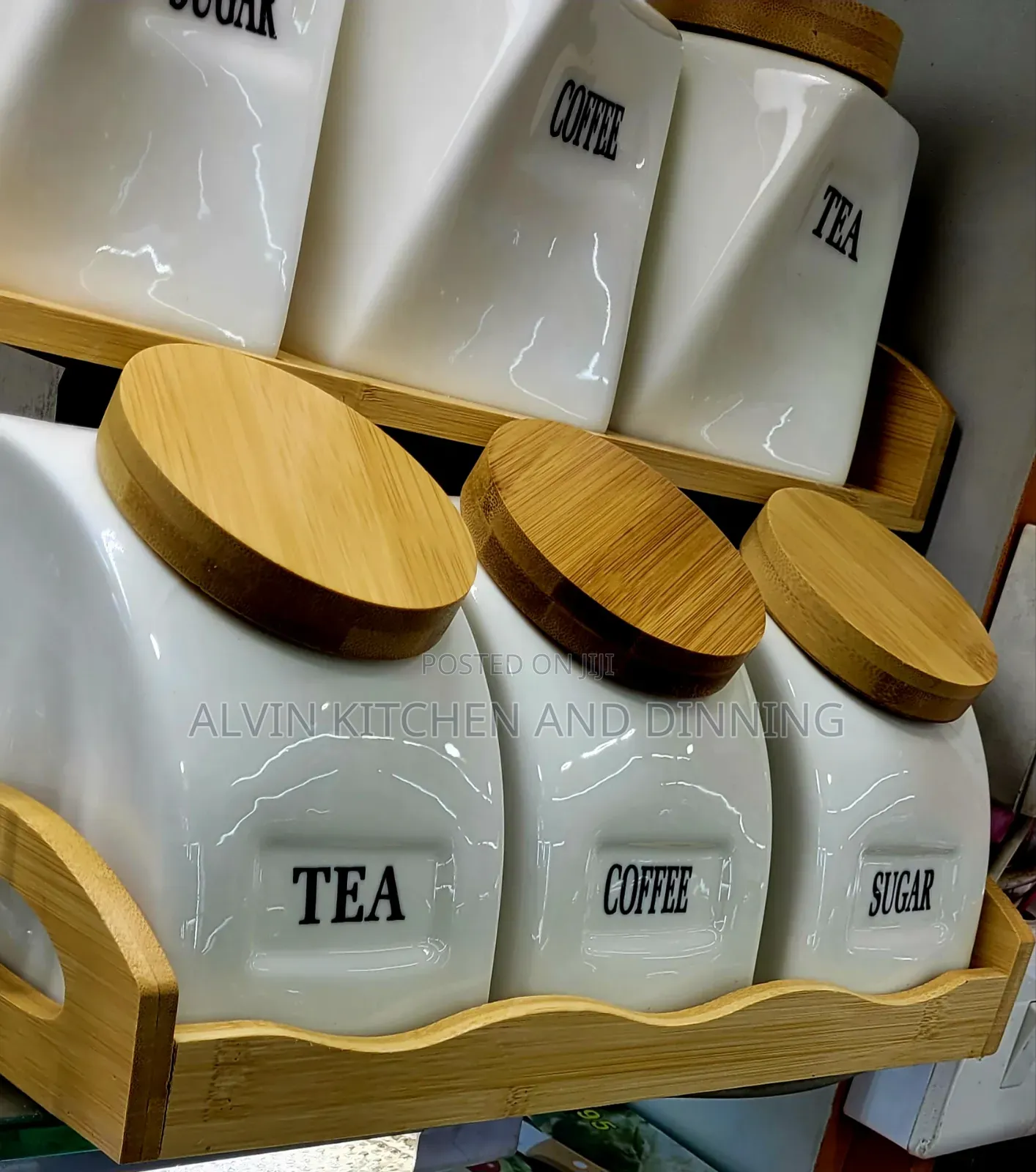 Canisters Set for Sugar Coffee Tea,
