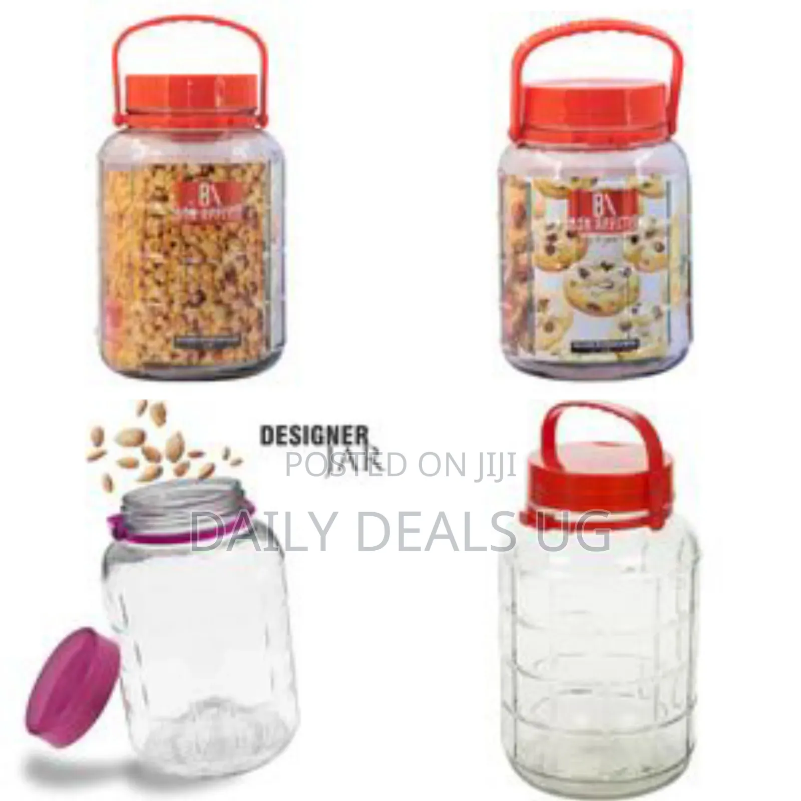 Bon Appetit 8l Air Tight Glass Jar Container for Kitchen Pantry