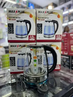 2l Max Plus 3 Pin Plug Glass Kettle