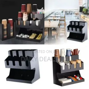 Storage Rack Coffee Tea Bags Shop Cup Holder Grid Storage Organizer