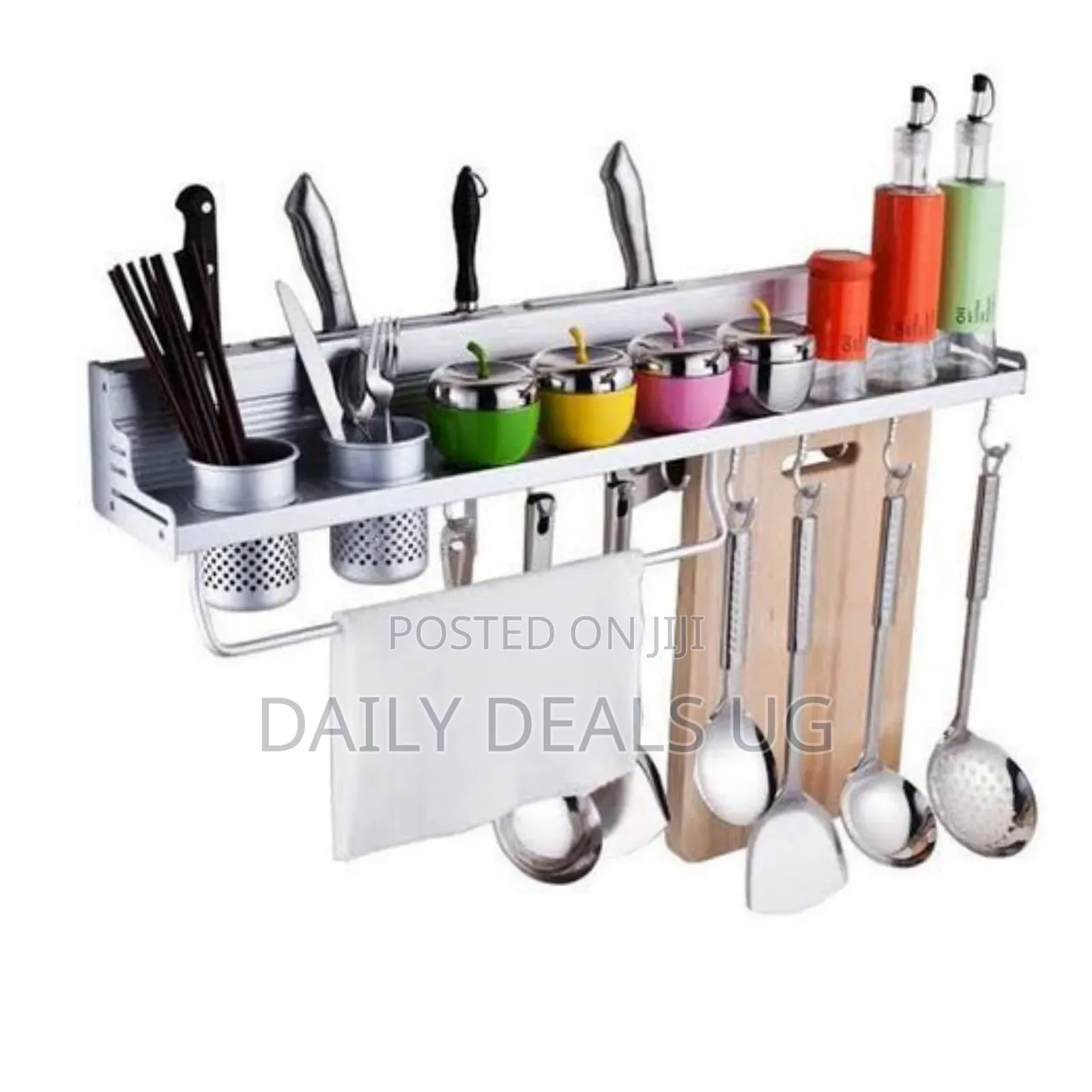Wall Mounted Kitchen Utensils Holder Storage Stand Organizer Rack