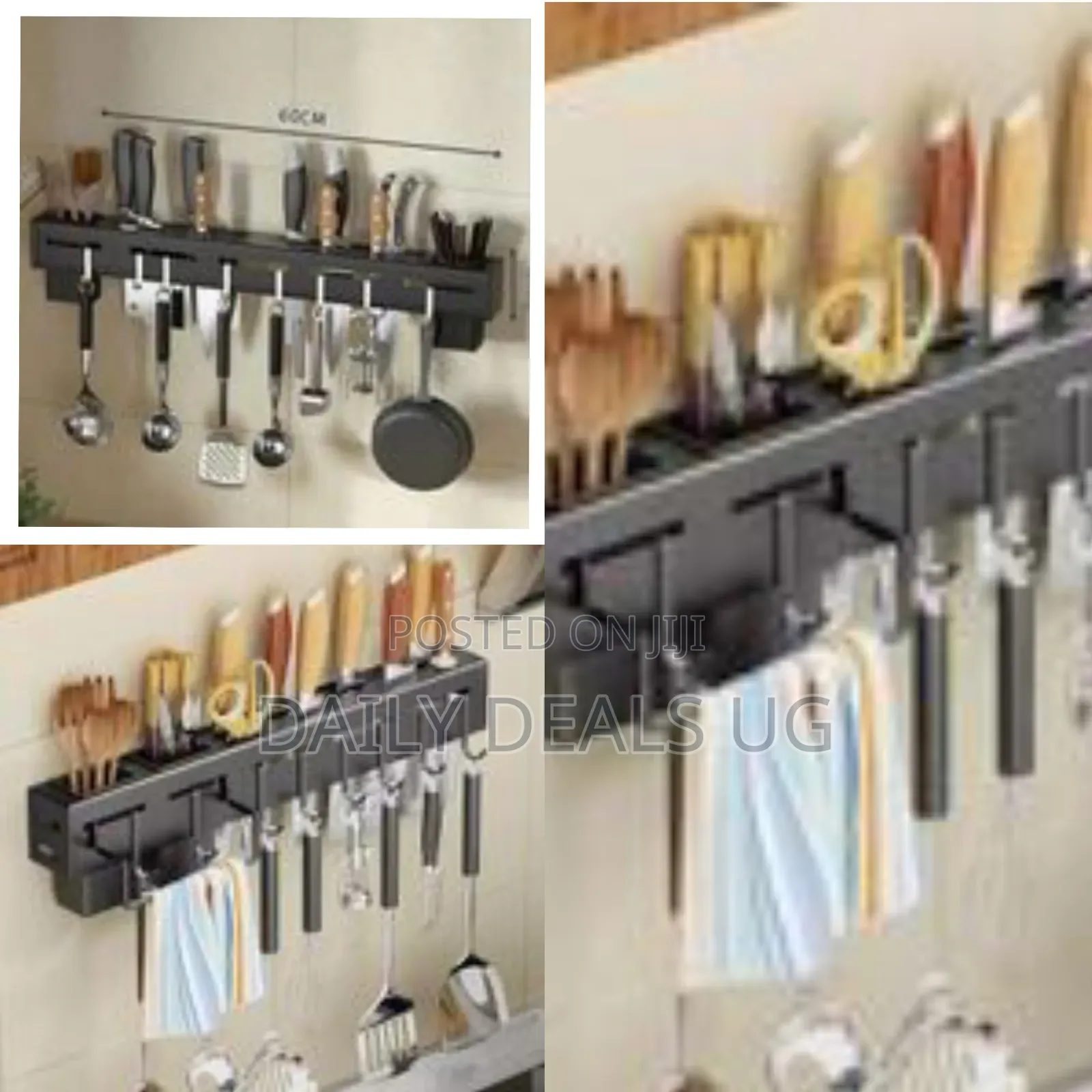 Wall Mount Knife Holder Towel Hanger Spatula Laddle Hanging Hooks