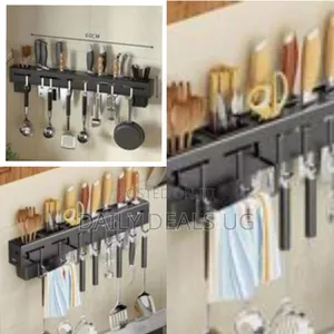 Wall Mount Knife Holder Towel Hanger Spatula Laddle Hanging Hooks