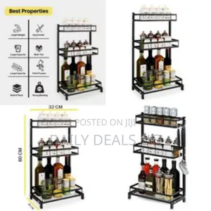3 Layer Seasoning Spice Rack Counter Bathroom Shelf Organizer