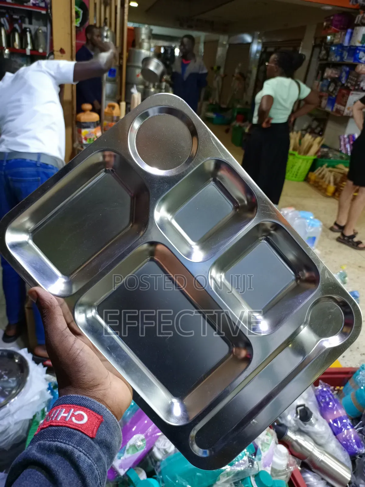 Multi-Compartment Stainless Steel Food Tray