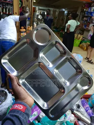 Multi-Compartment Stainless Steel Food Tray
