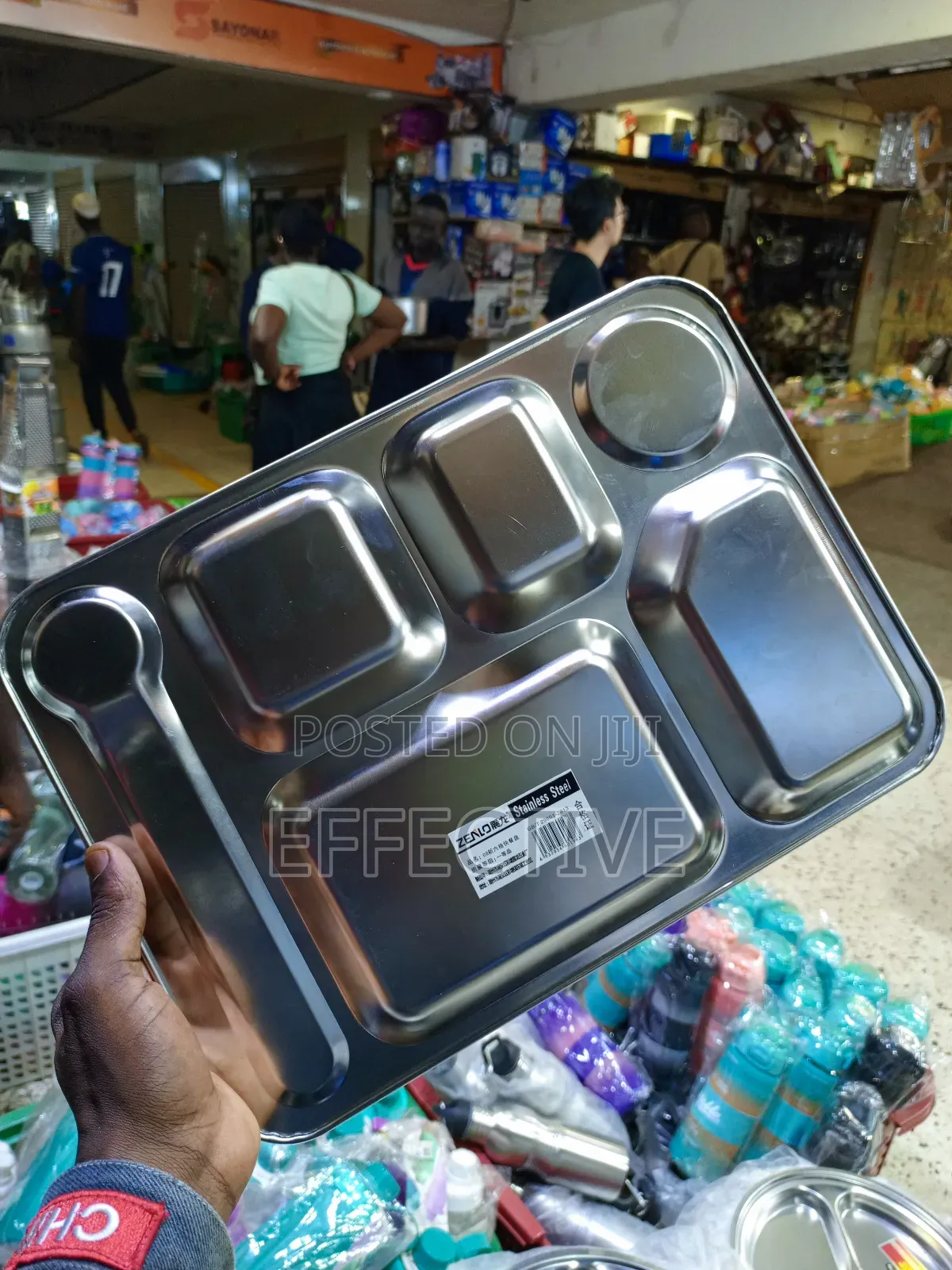 Multi-Compartment Stainless Steel Food Tray