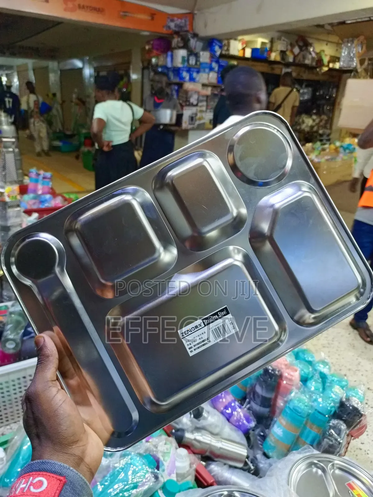 Multi-Compartment Stainless Steel Food Tray
