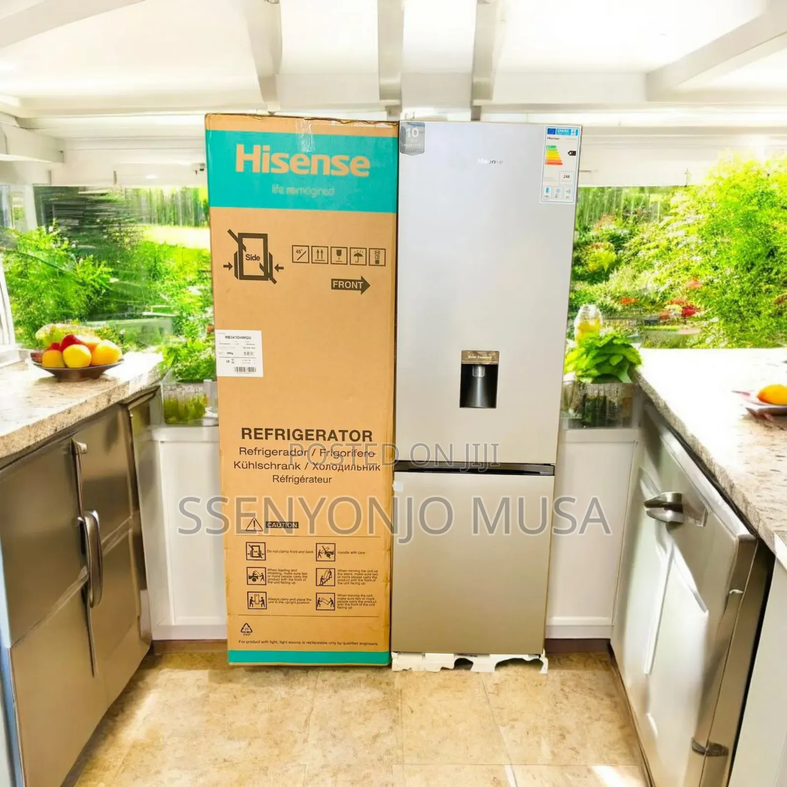 Hisense 330l Double Door Fridge - Frost Free, Bottom Freezer