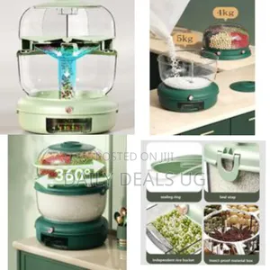 Automatic Rice Dispenser Grain Storage Bin, 360° Rotatable Household