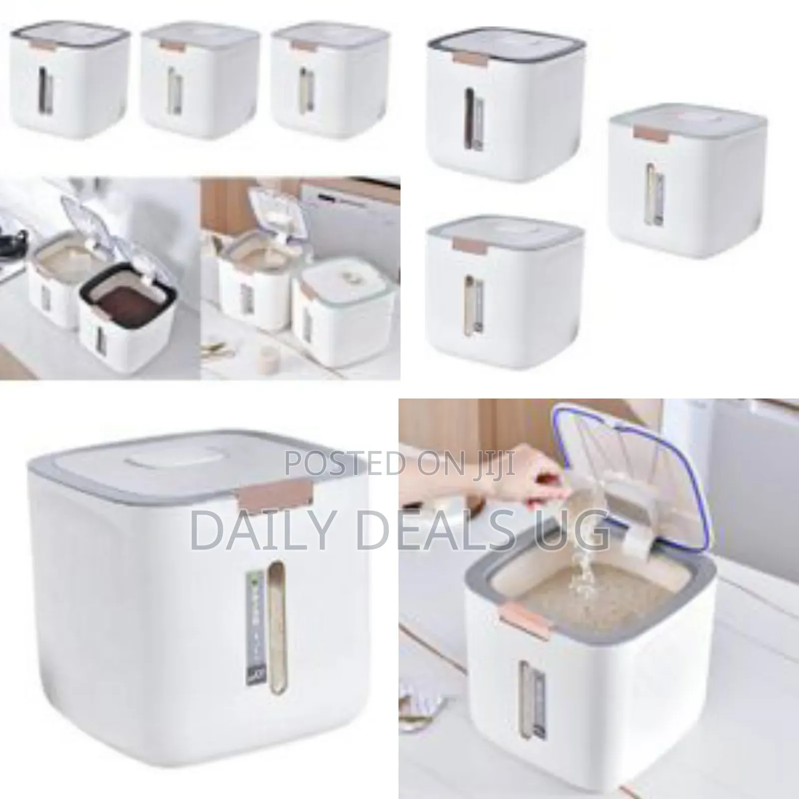 10 Litre Rice Bin Container With Lid Cereal Food Storage Automatic