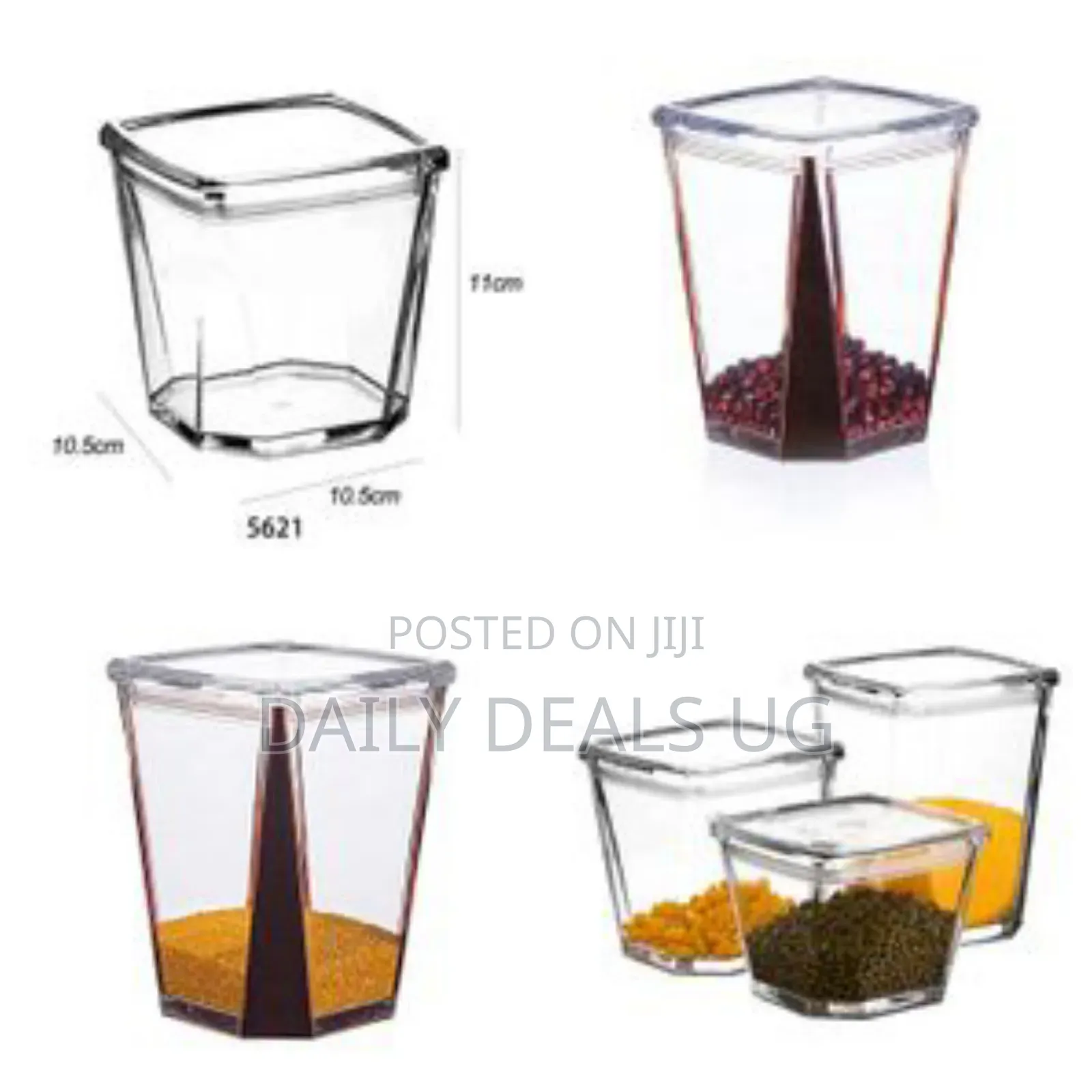 3 Piece of Multi-Capacity Cereal Food Storage Container Stackable