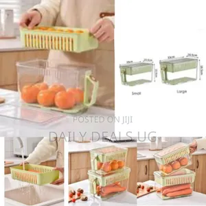 2 Pieces of Storage Bottles Plastic Kitchen Vegetable Fruit Storage