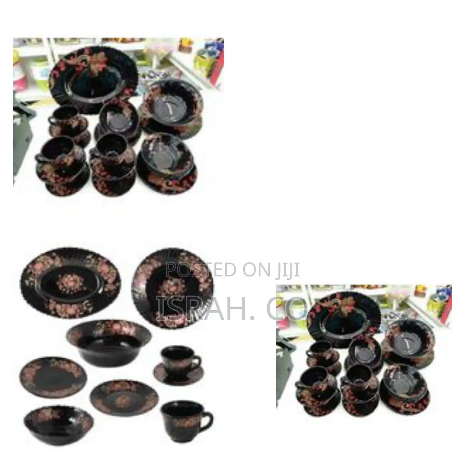32 Pieces Flowered Opalware Dinner Set