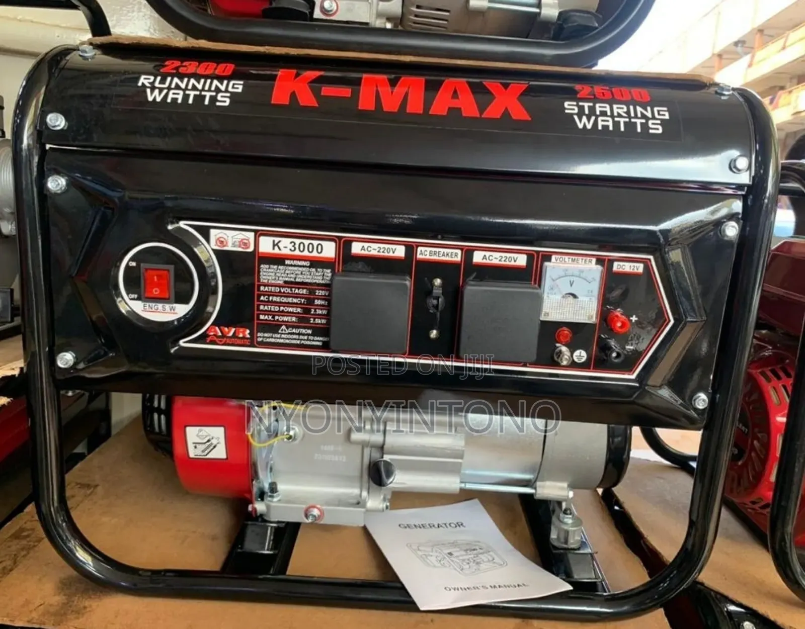 K-Max 2.6kw Petrol Powered Generator Km-3000