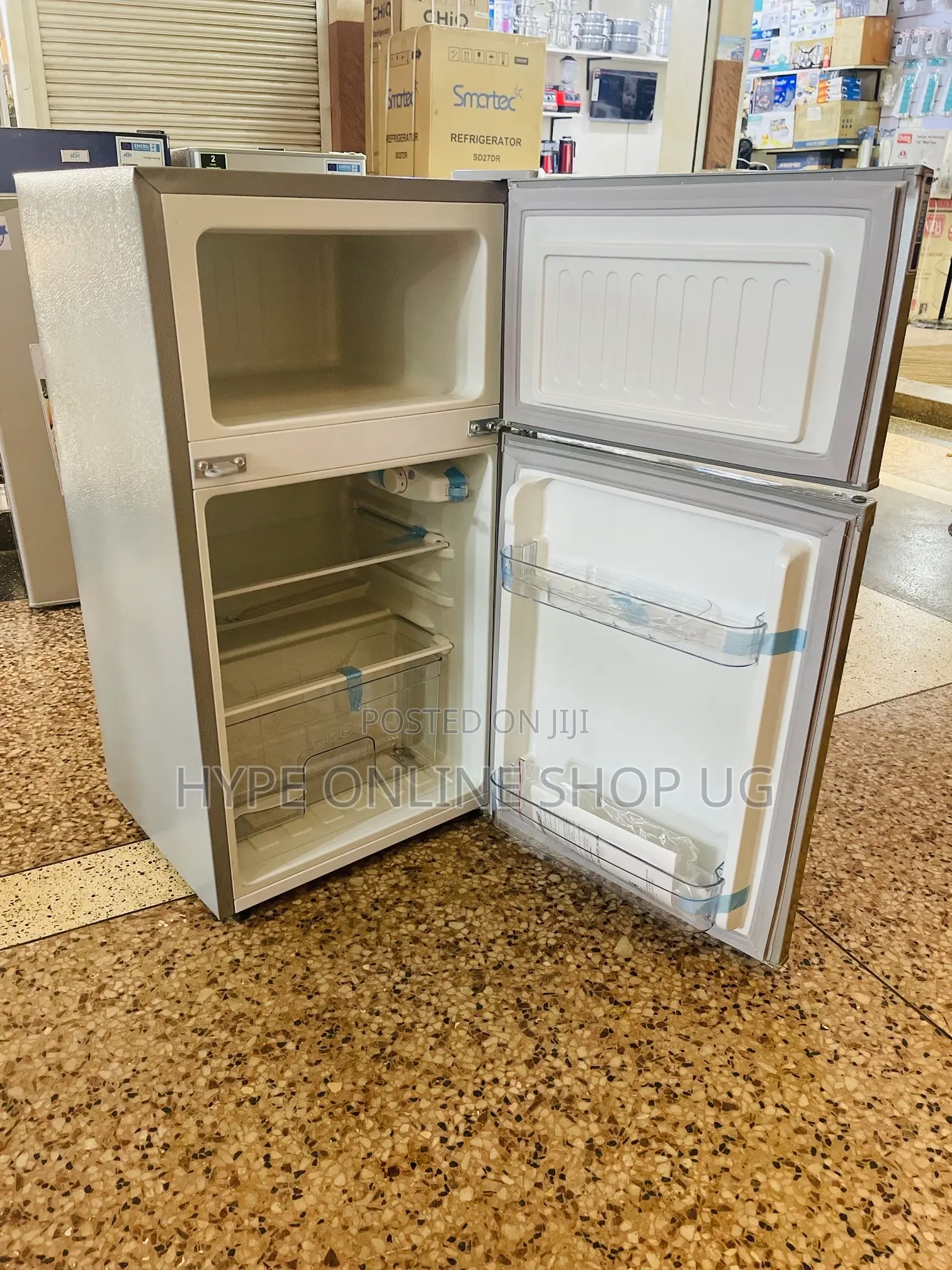120l Silver Adh Double Door Fridge