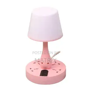 2 in 1 Smart Table Lamp With Extension Socket (4 Outlets, 3 Usb Ports