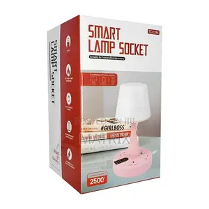 2 in 1 Smart Table Lamp With Extension Socket (4 Outlets, 3 Usb Ports