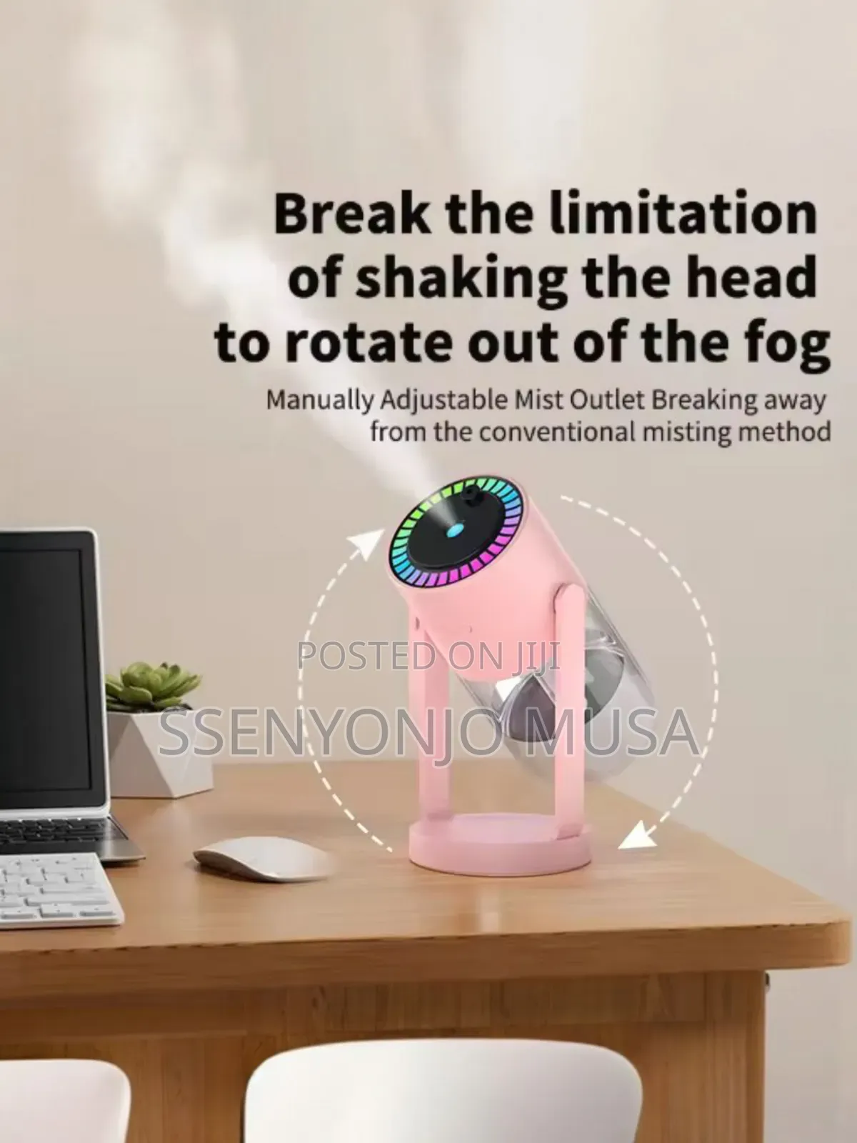 Mini Air Humidifier With Starry Sky Night Light
