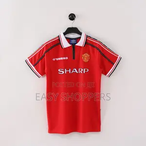 Vintage Manchester United 1998-99 Home Jersey Sharp Sponsor Logo