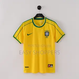 Brazil Jersey Retro-Style Jersey 1998 World Cup Era.
