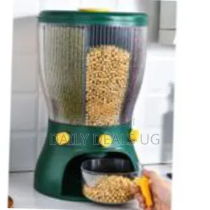 4 Grid Rotating Cereal Food Rice Bucket Storage Dispenser Box