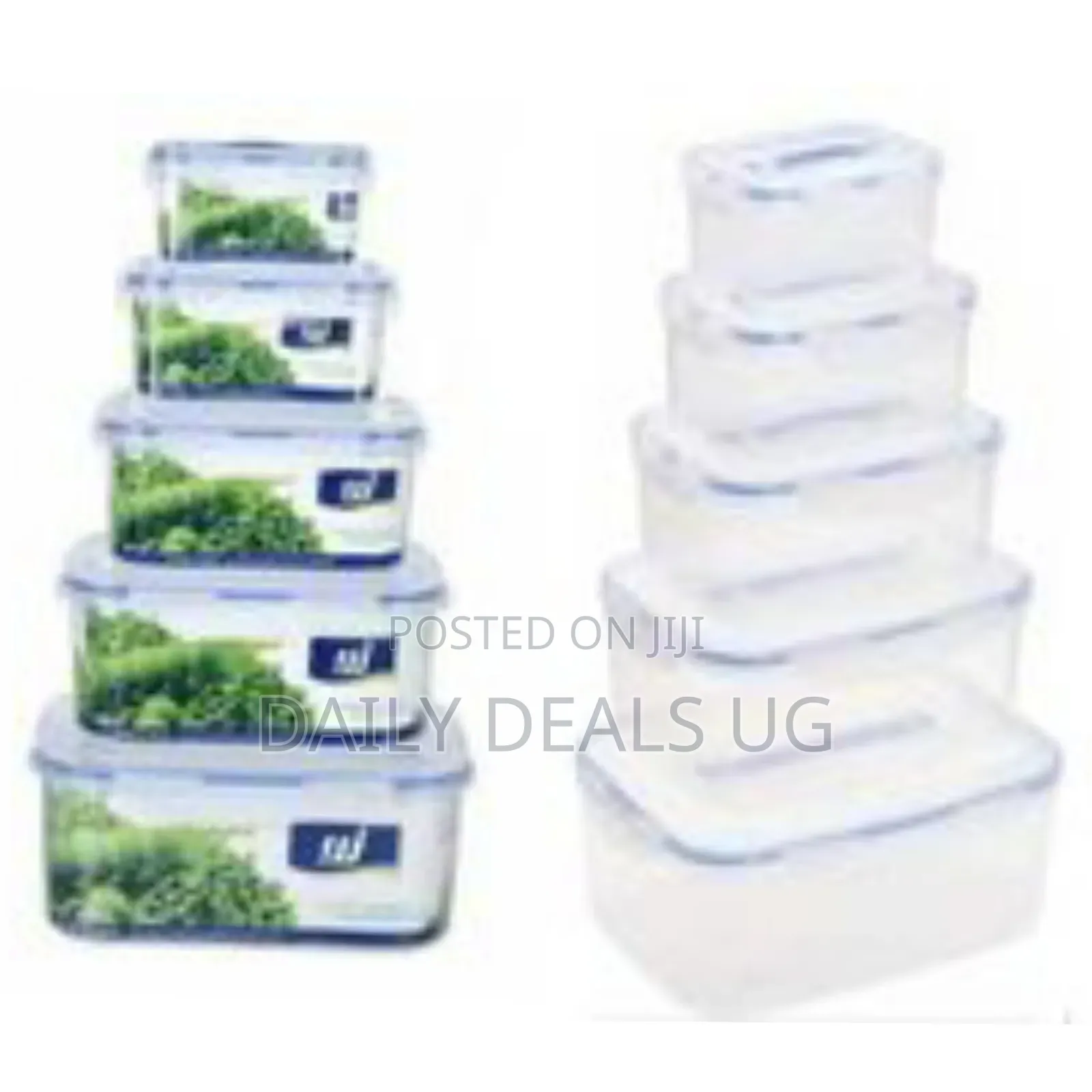5 Piece Airtight Food Storage Containers Tins With Lids,Multi-Colours