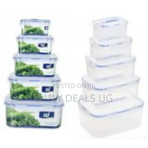 5 Piece Airtight Food Storage Containers Tins With Lids,Multi-Colours