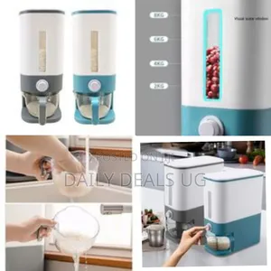12kg Cereal Rice Bucket Storage Bin Dispenser Container Measuring