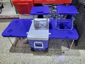 Picnic Portable Ice Cooler Box With Foldable Chairs