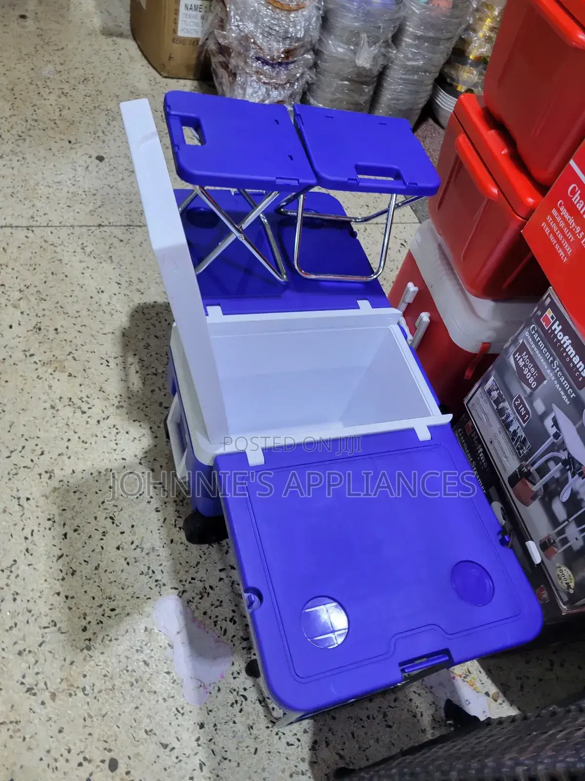 Picnic Portable Ice Cooler Box With Foldable Chairs