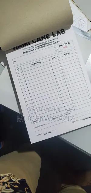 Black and Coloured Receipt Book Design and Printing