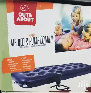 Out And About Single Airbed And Pump Combo