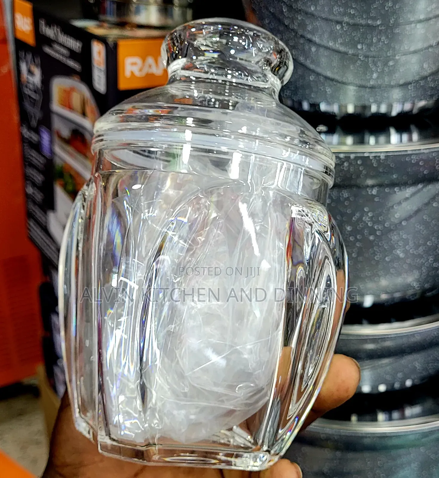 Sugar Bowl Hard Glass 1pc
