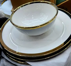 White Dinner Set of 18pcs,Dinner Plates,Side Plates Bowls